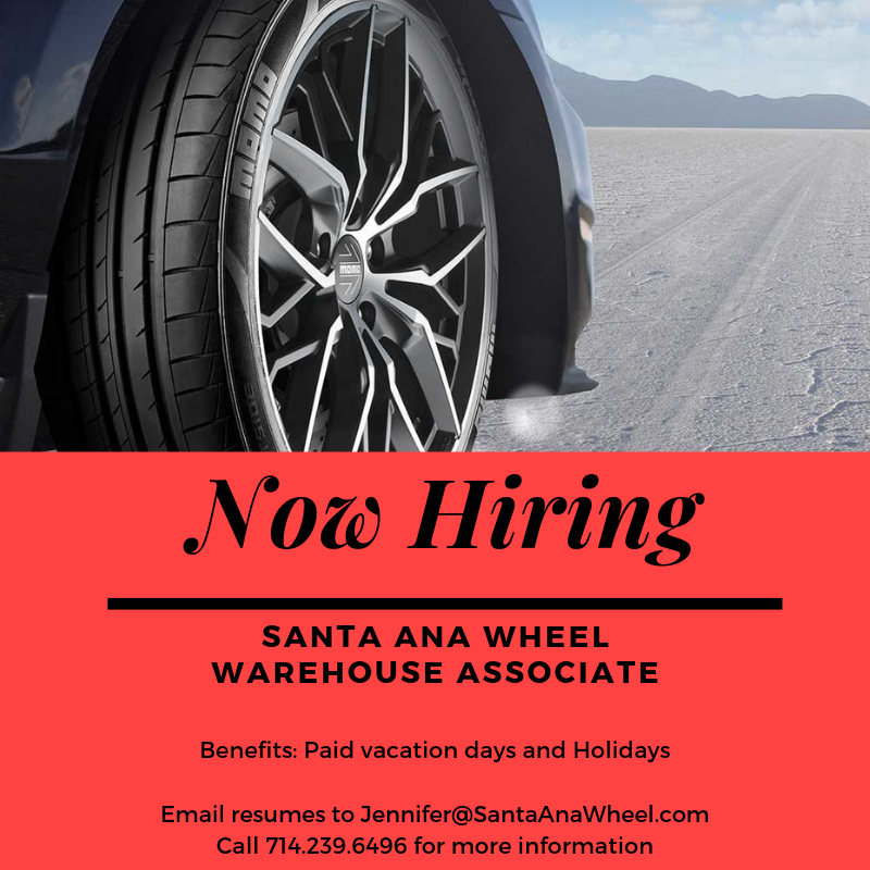 SantaAnaWheel's tweet photo. Are you a team player and a hard worker?
Become part of a great company!

#Tires #Tire #Wheels #Wheel #Rims #Rim #OEM https://t.co/Jqmg9jbMqX