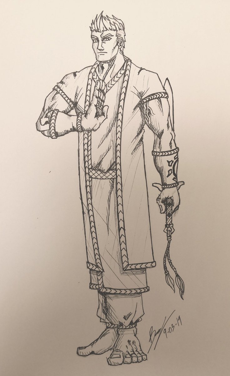 Mighty_Grifo's tweet photo. Doodled up the character for a player from my D&D group according to his description.
Meet Sol, Aasimar Sun Soul Monk.
#DnD5e #Aasimar #Monk #SunSoul #Commission #OC #DnD https://t.co/k5gBYLRTXh
