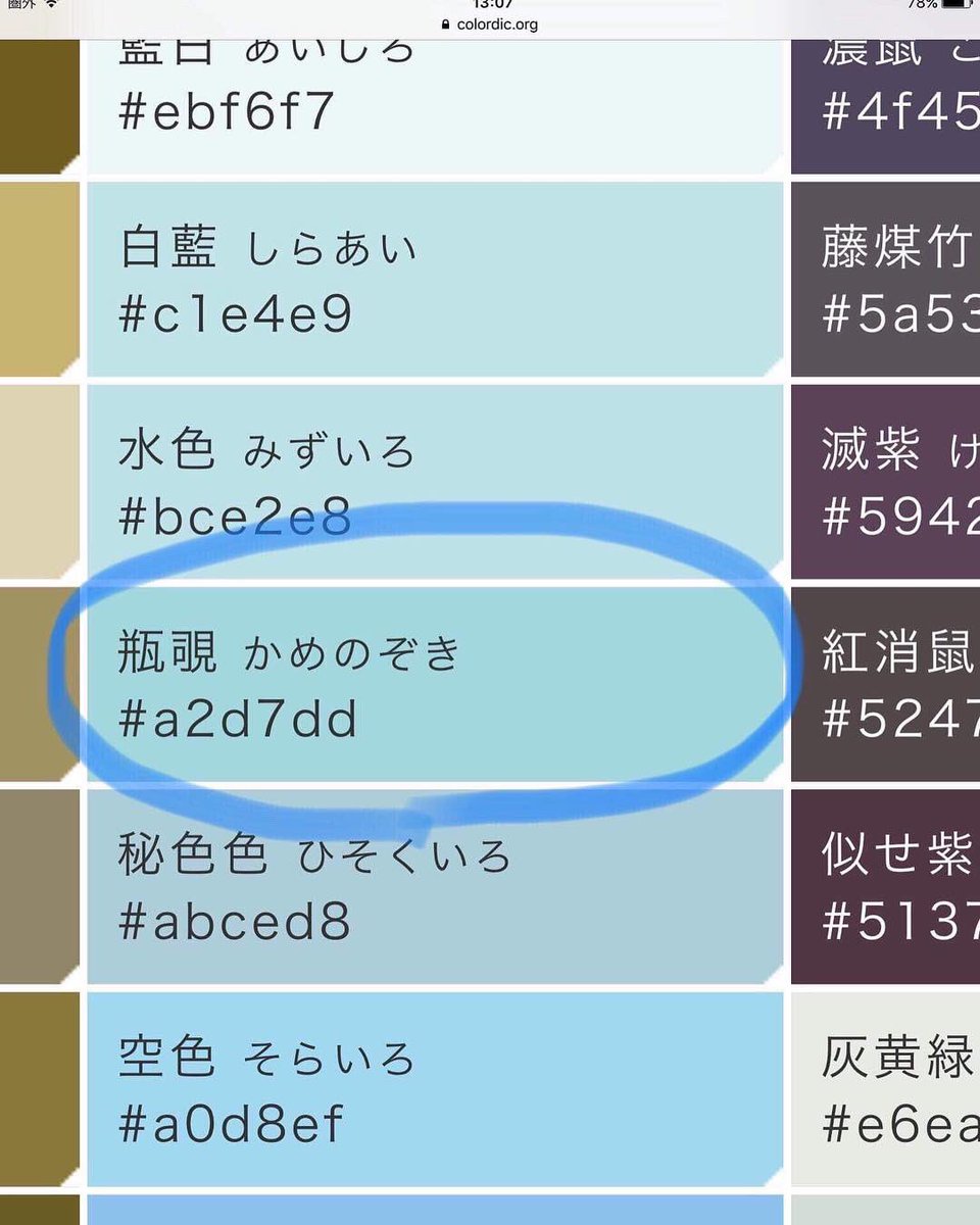名刺の色は日本古来の染物に使う「瓶覗（かめのぞき）」文字の色は「紅