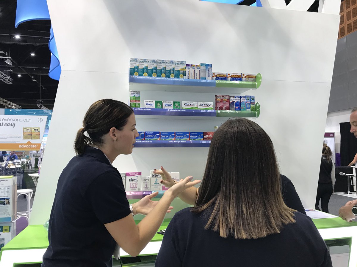 BayerAnz's tweet photo. #APP2019 #BayeratAPP Stop by our @BayerAnz BayerAnz stand to learn more about our category shelf solutions. Our team and your goodie bag are ready for you. #allergy #NasonexAllergy #Claratyne #Pharmacist @APPConfAus #Bayer https://t.co/TBeCXMgE3T