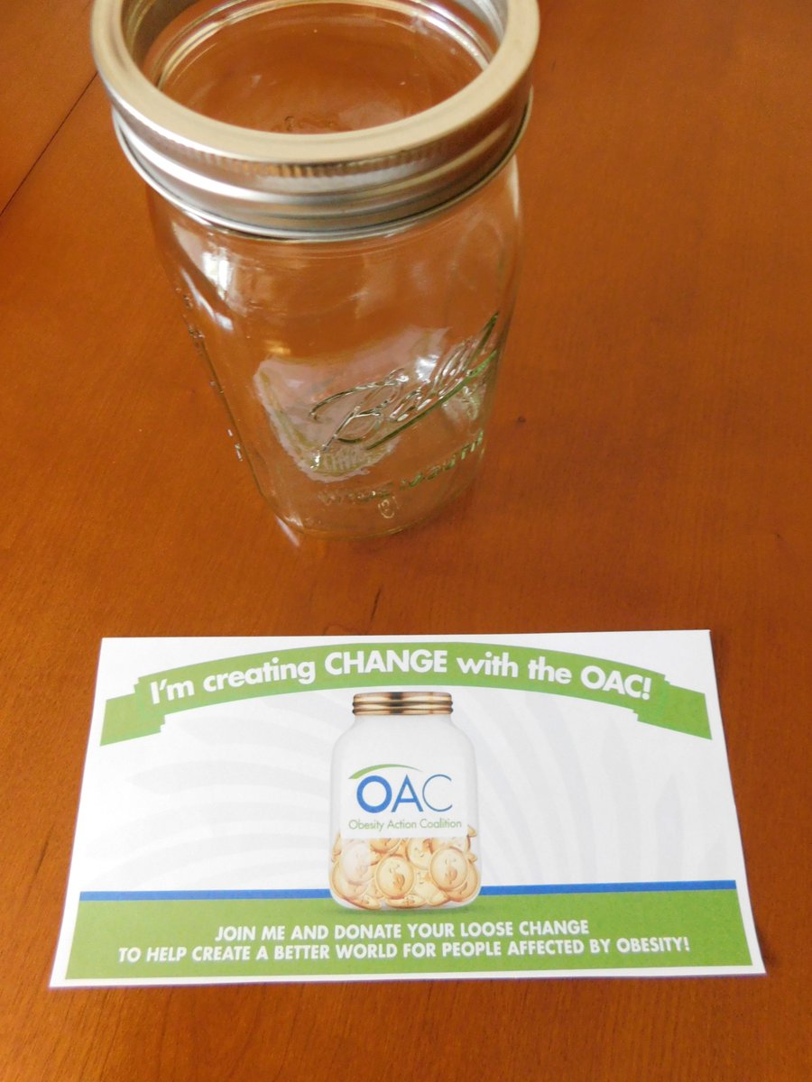 Today is a great day to start the <a href="/ObesityAction/">OAC</a> Coalition's Change Jar Challenge: obesityaction.org/donate/calenda… #OACAction