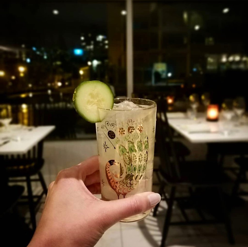 verreyvr's tweet image. Chara Chamble your way into Friday night in our intimate jewel-boxed space {Kettle One, Muddled Cucumber, Ginger of the Indies &amp;amp; Pink Pepper Bitters} #verreonthewater #verreyvr⁣