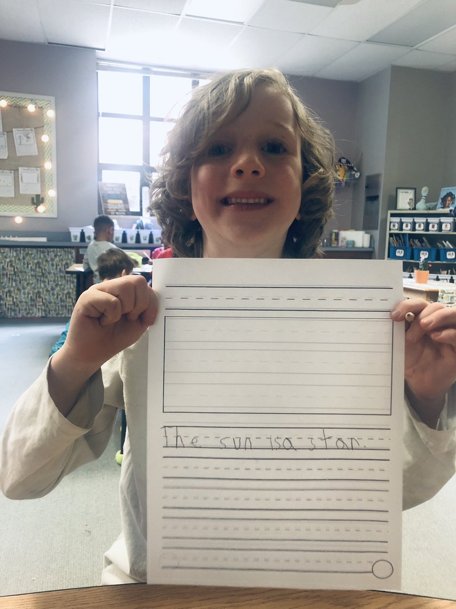 LarsensLeaders's tweet photo. Can you read this?? Because I can! And so can he! This friend is SO proud of his path of movement skills and the fact that he can read his own handwriting!! #ilovefirst #proudteacher https://t.co/7OXoLZnluZ