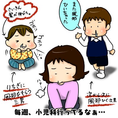 ロコ ｒｏｃｏ ｒｏｋｏ Instagramに載せた 単発イラスト 今また風邪３男ひいてて しかも内職もたくさん来てて 漫画くらいの枚数が 貯まらない 笑 T Co 2kl85tbtkq Twitter