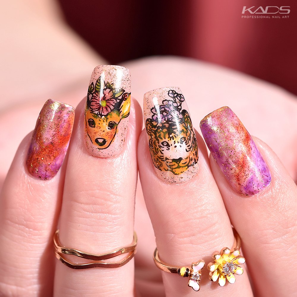 Kadsnailart's tweet photo. Nail design using KADS stamping plate ZOO 003 from AliExpress store(link in bio). #nails #kads #kadsnailart #nailart #nailfashion #nailwork #nailsofinstagram #naildesigns #nailplates #nailpolish #nailartaddict #kadszoo #kadszoo003 #animalnails #deernails #deer #tigernails #tiger https://t.co/WTxOyMVrTT