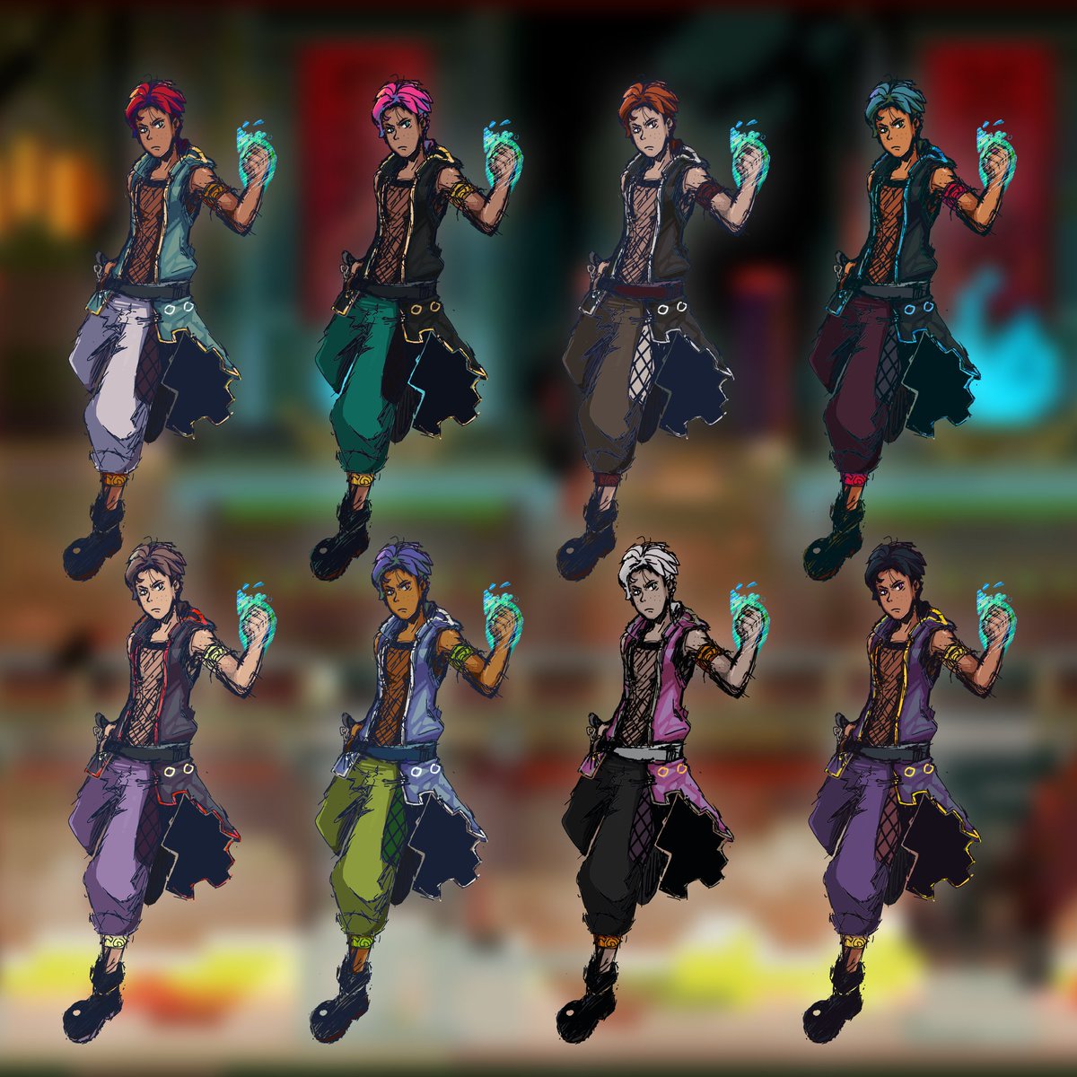 _ProjectFantasy's tweet image. Messing around with recolors for a new character 🌊
#ProjectFantasy #characterdesign #conceptart #gamedev #FGC