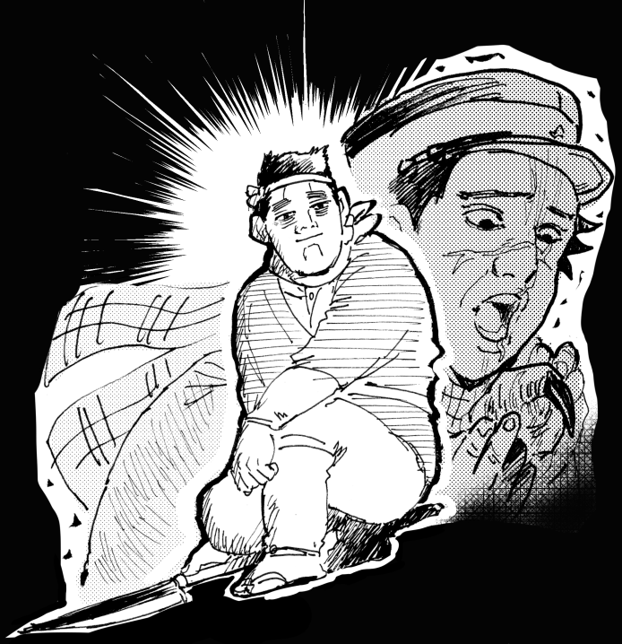 トレーディングオジサンで出たカードのキャラを描くという約束を友達としたので描きました※杉元はおまけです 