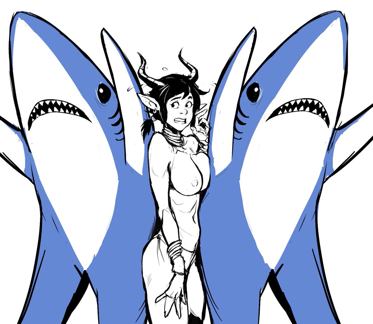 izra on X: and she's stuck between…Left shark and Right shark as suggested  by tumblr user “auger8″ t.coWllRQt4vSp  X