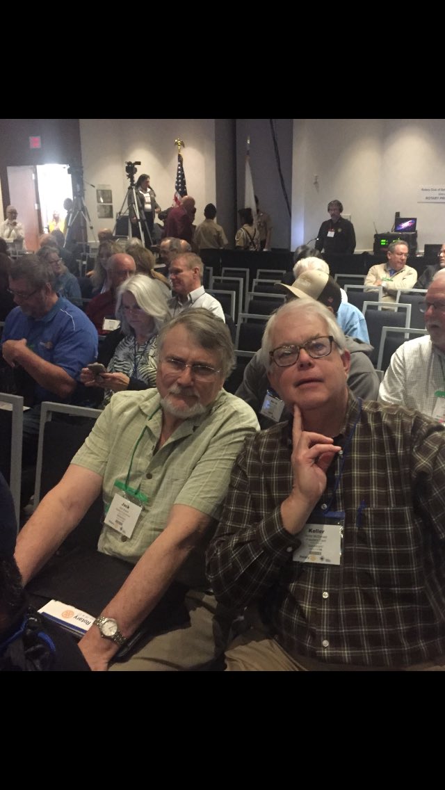 #farwest PETS.      2019-2020 President Elect Keller with Assistant District Governor Elect Jack   -   having fun before Opening Session in San Jose, CA.