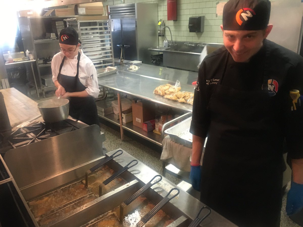 NHS_Sword's tweet photo. Proud of our group tonight. Worked their butts off serving over 1k people for the annual parma fish fry. #MadeInProStart #PCSDProud https://t.co/be2x9E1FXl