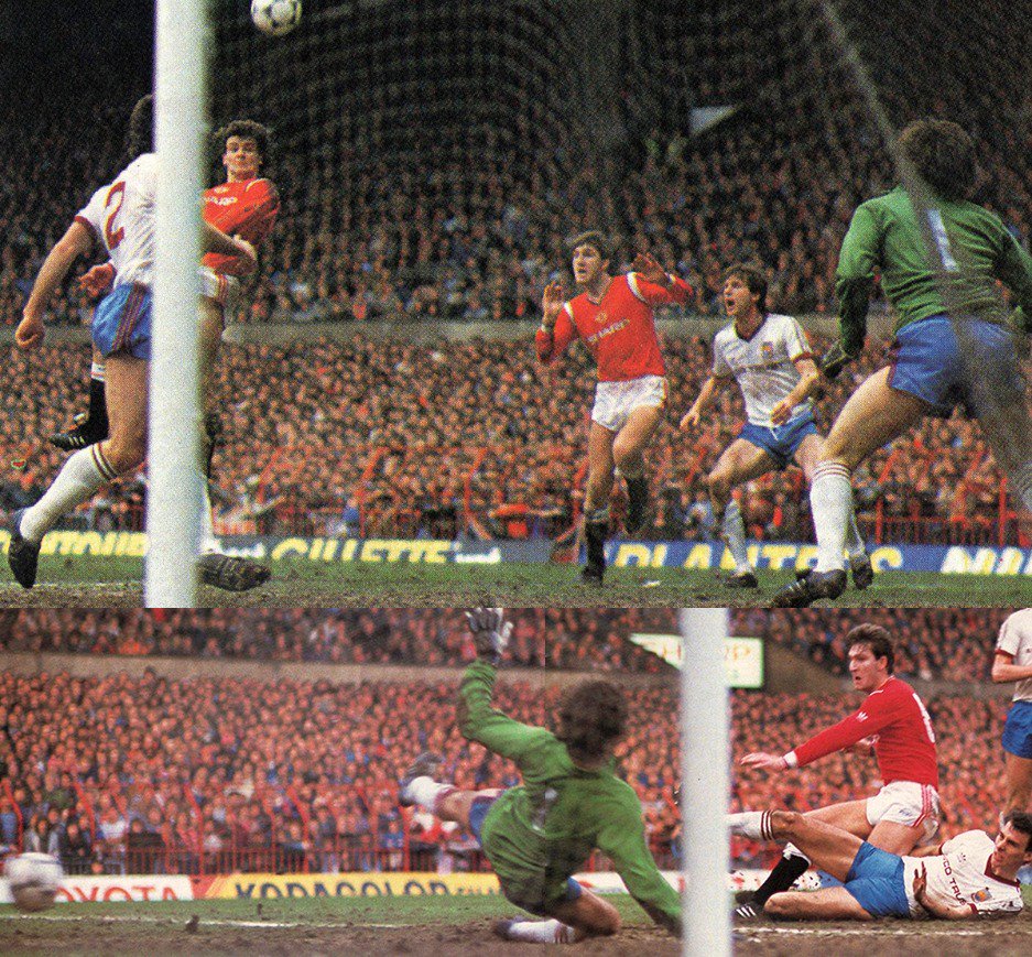 WhitesideOne's tweet image. #OTD in 1985 @NormanWhiteside scores a hat-trick for Manchester United in a 4-2 win vs West Ham, FA Cup Quarter Final #mufc #legend