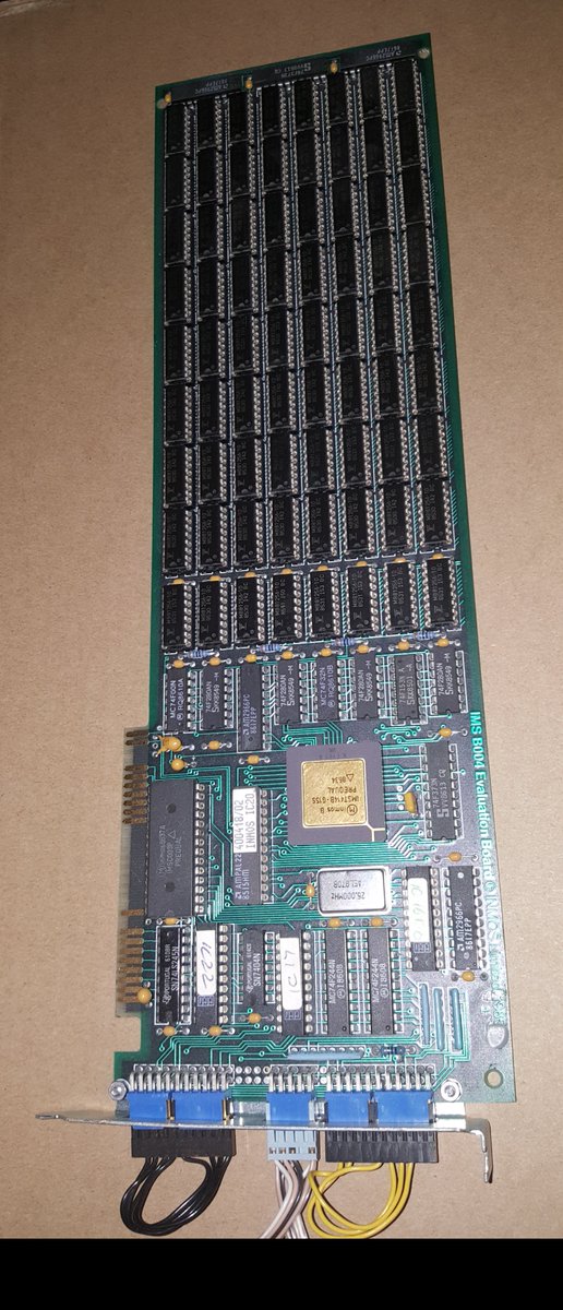 the_unix_guru's tweet image. This is an INMOS transputer - a 32-bit MIPS CPU with a lot of RAM. You stuck multiple boards in your PC to get multi-CPU computing. The INMOS architecture later became the basis for multi-core computing! #transputer #inmos #computing #technology #vintagecomputers