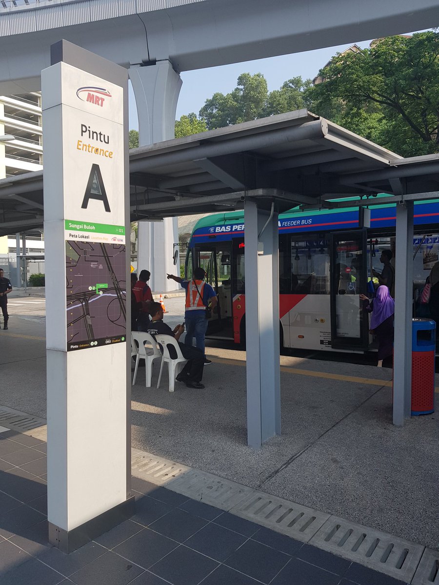 MRTMalaysia's tweet photo. MRT Sg Buloh is closed 9-10/3/19:
- #SBKLINE: CLOSED
- FREE MRT SHUTTLE BUS  to Kg Selamat &amp; Kwasa Sentral: ENTRANCE A, Ground Level
- @ktm_berhad Services: OPEN AS NORMAL
- MSPR: OPEN AS NORMAL
- MRT Feeder Bus: OPERATING AS NORMAL
Please seek assistance frm @MyRapidKL personnel https://t.co/zuzz6RYzs2