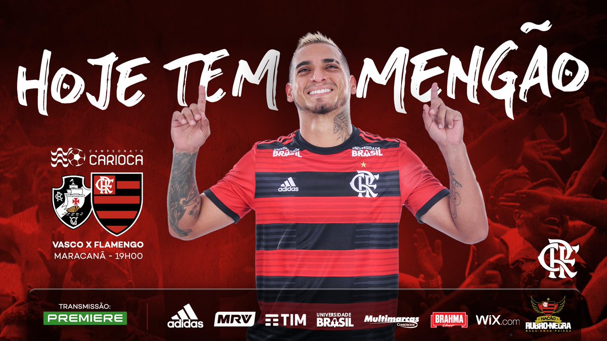 HOJE TEM FLAMENGO! HOJE TEM CLÁSSICO! PRA CIMA DELES, MENGO! #VASxFLA #CRF