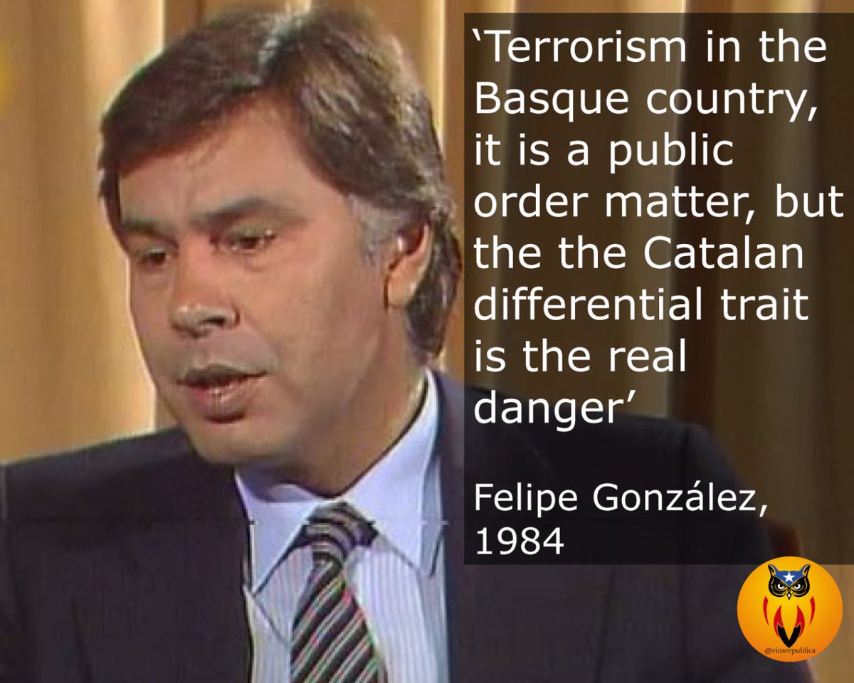F4Rmadamin's tweet photo. @Painterman1964 @Foreign_Cat @ftworldnews #faketransition #fascism
The quotation below said by Felipe Gonzalez shows exactly the feeling they have towards Catalans. #nosurrender #fight4rights https://t.co/1MXxdD8OCP