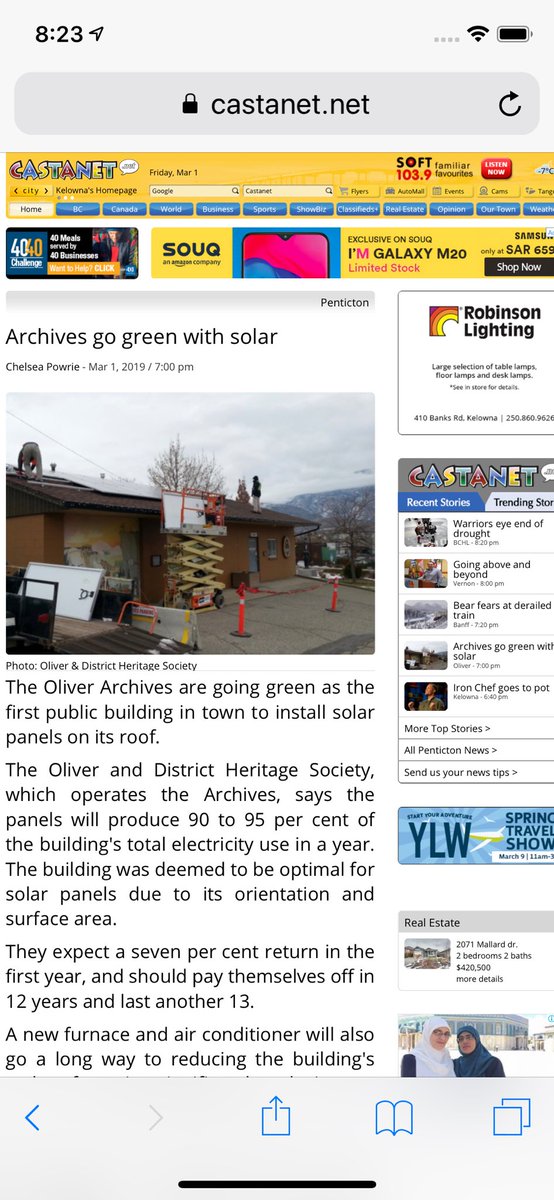 Great news with the Oliver Archives using solar panels to lower its carbon emissions... but... wait... what? Why are the installers clearly 10 feet of the ground with no Fall Protection. Not sure the nice safety vests will help them in a fall. Come on people. Let’s do better.