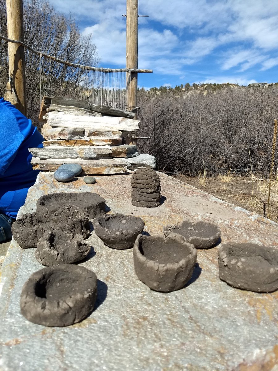 CDWren's tweet photo. Today in #ExpArch, we went foraging for clay in a local stream bed and then made some ugly pots at the outdoor classroom beside @uccs's Heller Center #TooMuchSand #GroundFrozen https://t.co/imswa67ExC