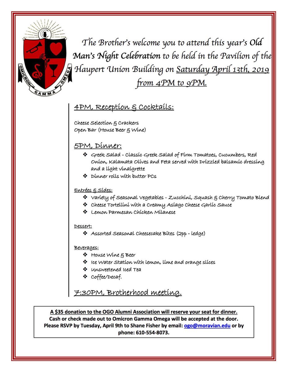 OGO_Boys's tweet photo. Hot off the press the 2019 Old Man’s Night invitation. If any alumni are interested in attending please reach out! We hope to have a great turn out! https://t.co/9FugYR06ez