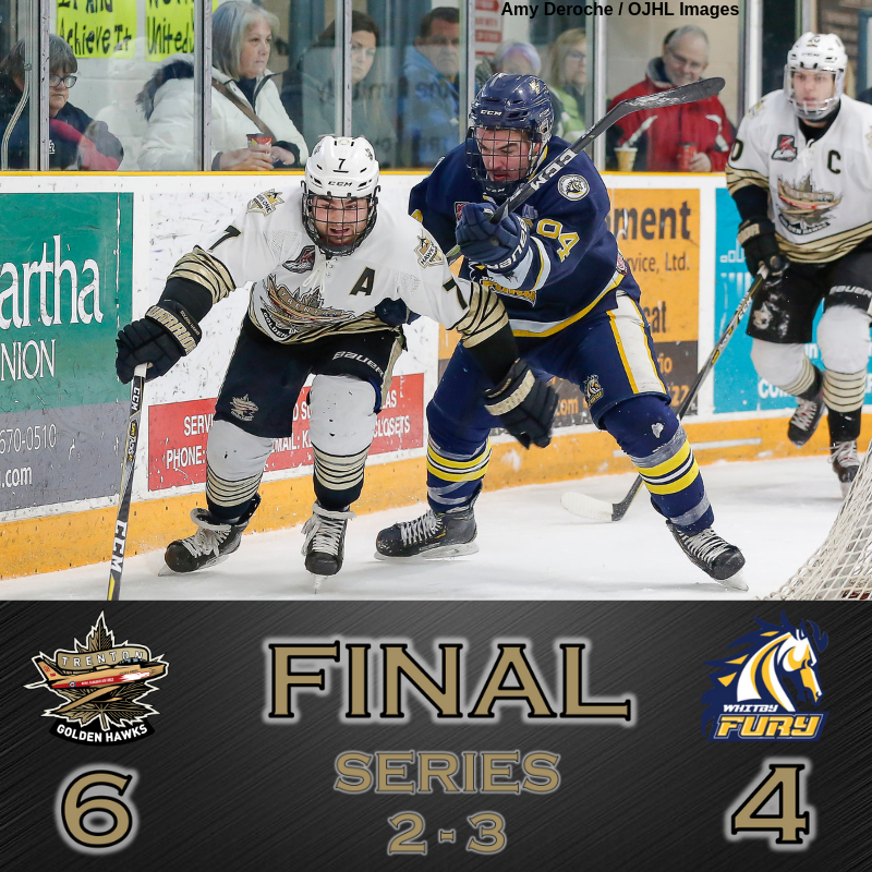OJHLGoldenHawks's tweet photo. 🚨 HAWKS WIN 🚨
The boys fight off the Fury and force a Game 6 in Whitby this Sunday!
SOG:
Golden Hawks: 20
Fury: 28
🚨 Golden Hawks Goals: Baker, Gaylor, Elliott, McMahon, O'Doherty, Nastasiuk
#GoHawksGo #WingsofGold #HawkOne https://t.co/F2FCeiPdy4