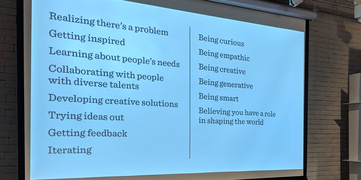 kalebrashad's tweet photo. WHAT IS #DESIGNTHINKING: 
1. Design as pedagogy. 
2. Design as process. 
3. Design as a way of working.
But, it's also about being curious, empathetic, creative, generative, smart and believing you have a role is shaping the world -@sandyspeicher @ideo #Unleash #HongKong https://t.co/BtTIQyUNEc