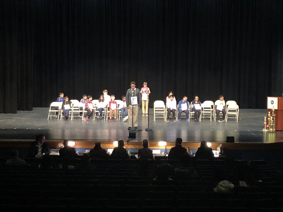 hcpss_mwms's tweet photo. Have you been following along?  Ibi’s still going strong!  We’re almost finished round 10 and there are only 13 spellers left.  Did we mention it’s almost midnight? #HCLSBee @HoCo_Library https://t.co/XqQQR3rUFN