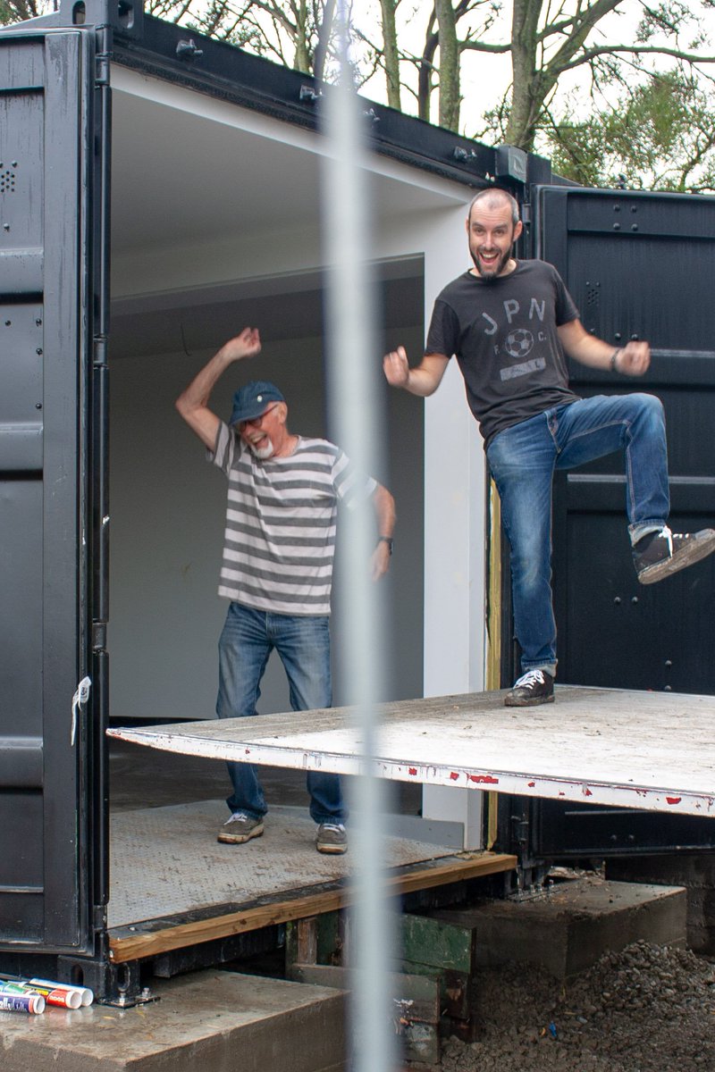 ElementalDistil's tweet photo. LOAD IN DAY!
Monkey's No.1 & 2 were very excited about introducing Fanni Chanel (pot still) into her new home. Look forward to adding some rose copper colouring into our fledgling concrete and eggshell white distillery.
#FanniMovesIn #CraftDistillery #NZDistillery https://t.co/gmhLb30NvS