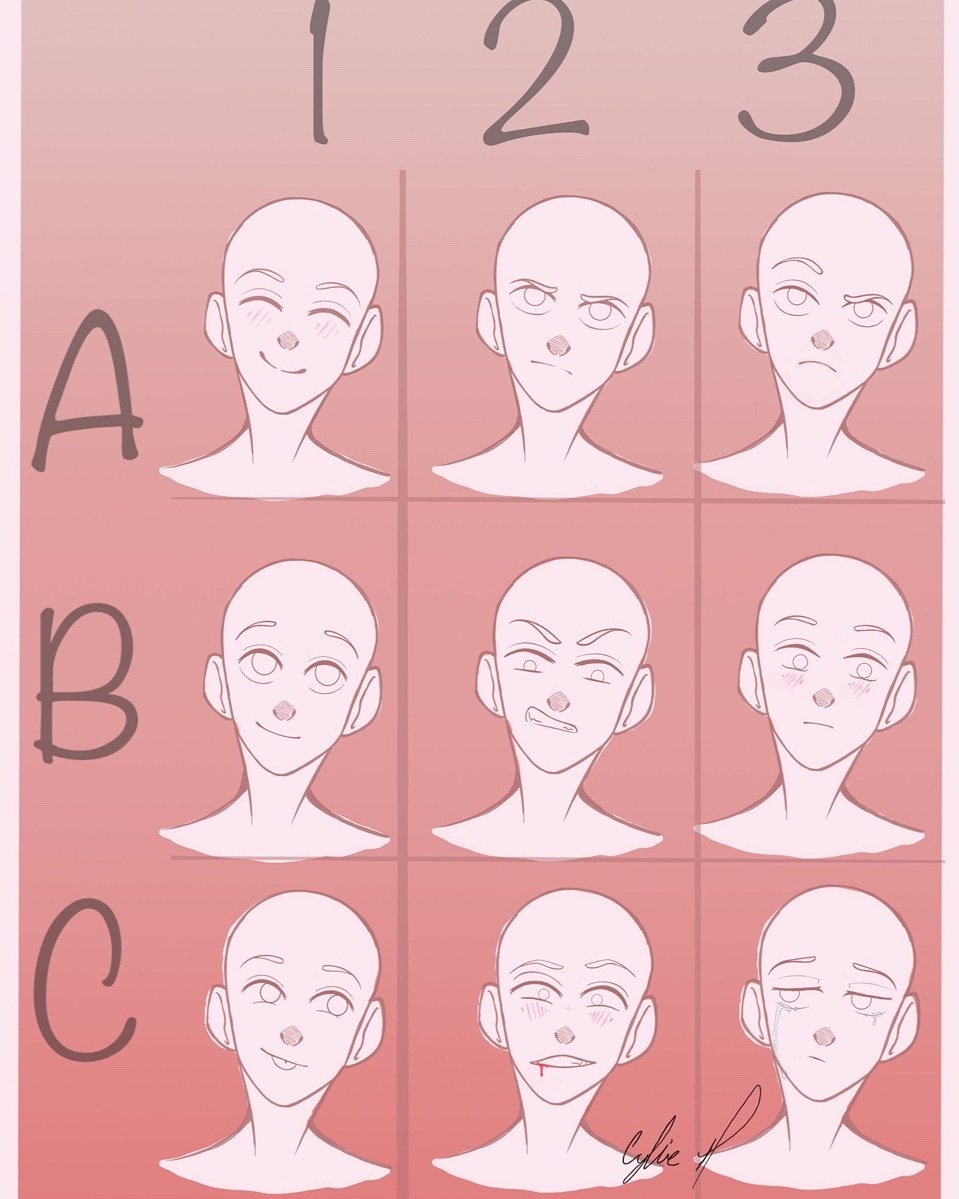 Yekatya1's tweet image. Made an #expressionchart it&apos;s #free to use just don&apos;t remove my signature and please credit me.