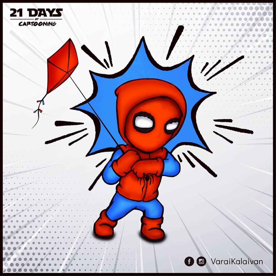 VaraiKalaivan's tweet photo. Sketch #20 of #21DaysOfCartooning 😇
"Mr.Stark, This isn't easy as I thought" 😅 #AvengersEndgame  #marvel #CaptainMarvel #spiderman #digitalart https://t.co/GQRAMkHE2O