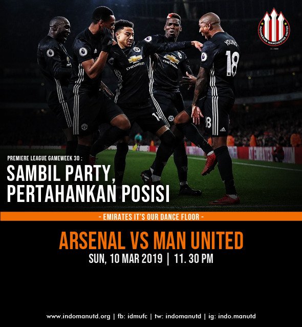 Laga selanjutnya: 

⚽ Arsenal 🆚 Man. United
🏆 Premier League
🏟 Emirates Stadium
📆  Minggu, 10/3/2019
⏱  KO:  23.30 WIB
📺  beIN sport / RCTI

#matchday #PL #premierleague #MUFC #manutd #manchesterunited #united #unitedfans #mufcfans #indomanutdjogja #jogja #GGMU