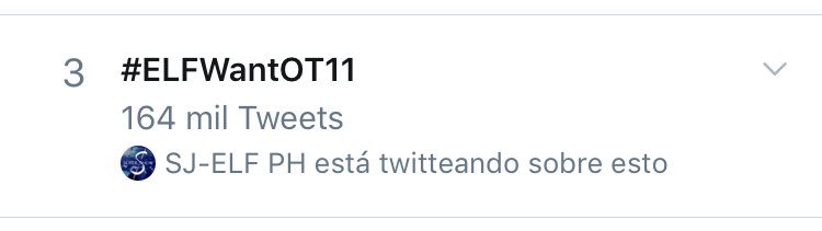 ELFMexLatam's tweet photo. #ELFWantOT11 💙 ahora es tendencia #3 en Ecuador 🇪🇨 @SJofficial @Himsenkangin 
!!Vamos!!💙 https://t.co/VYJhJvrgw5