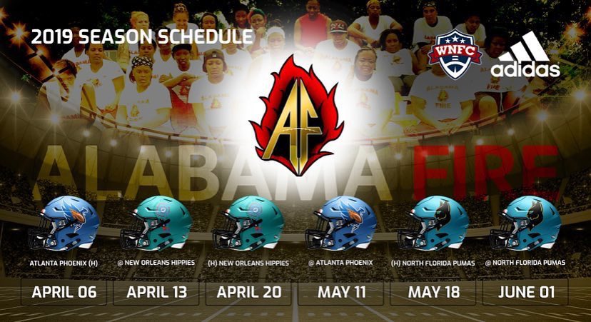 AlabamaFire's tweet image. Come out and support your Alabama Fire!!! #ALFIRE #WNFC #ADIDAS #RIDDELL #BREAKINGBARRIERS