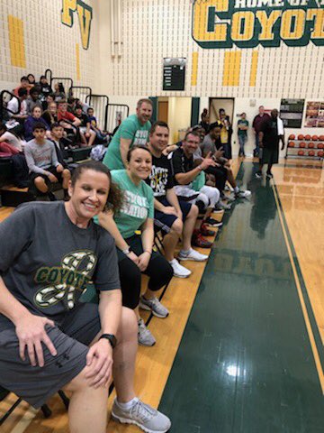 prairievistams's tweet image. Hoops 4 Hearts knockout tournament and student/staff BB game. Raised over $1000 for American Heart Association!