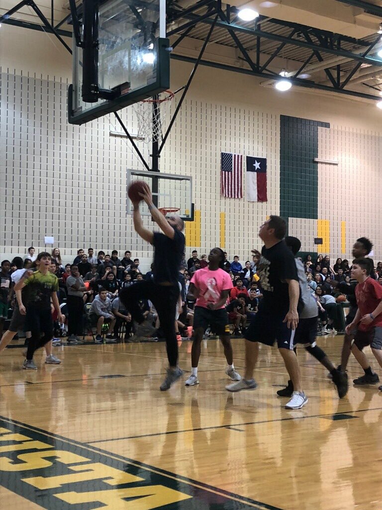 prairievistams's tweet image. Hoops 4 Hearts knockout tournament and student/staff BB game. Raised over $1000 for American Heart Association!