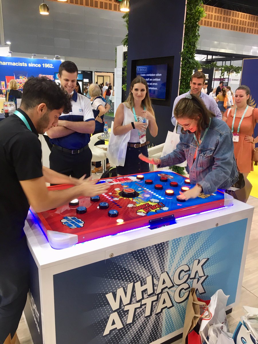 The competition is heating up on the Guild Stand! Stop by now to try your luck on the infamous Whack Attack. We still have six Google Home Hubs to give away, don't miss out! #APP2019 #Guildstrongertogether