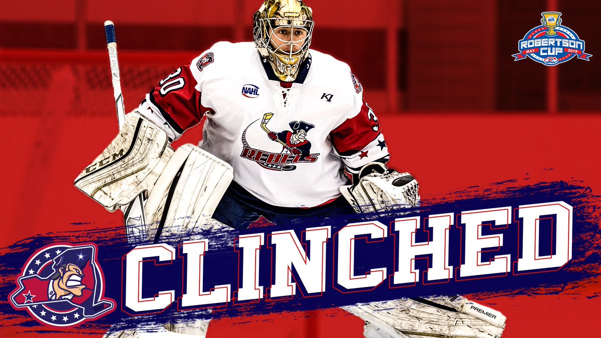 The <a href="/Jamestownrebels/">Jamestown Rebels</a> are the latest team to claim their spot in the #RobertsonCup playoffs!