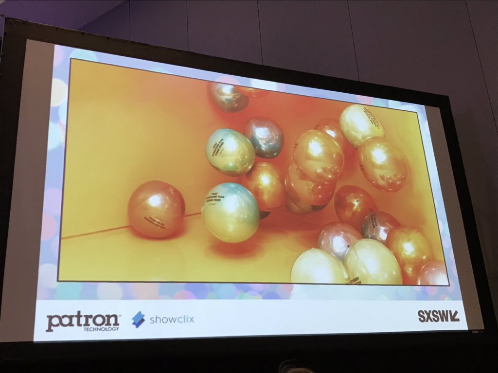 If pop-ups seek to answer our need for human connection, this image of Balloon Wishes’, so 🎈containing the wishes of children, is a beautiful expression authenticity, rather than just a pretty backdrop. Panel on ‘PopUps: Designing for Emotional Experiences’ #OMDSXSW
