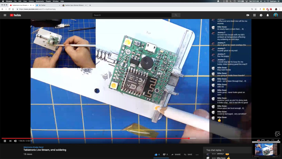 tablatronix's tweet photo. My $.75 pick and place works pretty damn good, #smd #electronics #picknplace https://t.co/RweuBlufUG