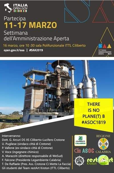 restART09475378's tweet photo. Settimana dell'amministrazione aperta #SAA2019
#riprendiAMOciCROTONE
#asoc1819 https://t.co/8aU9EdhP2q