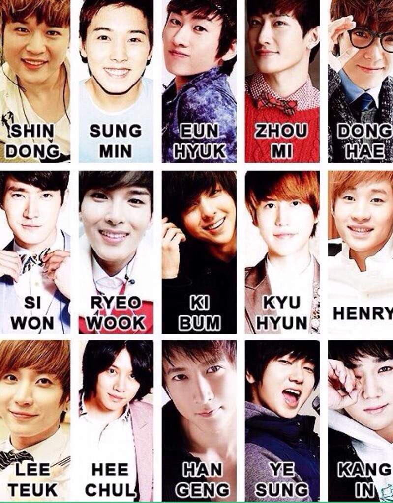 Super Junior 15 мемберов