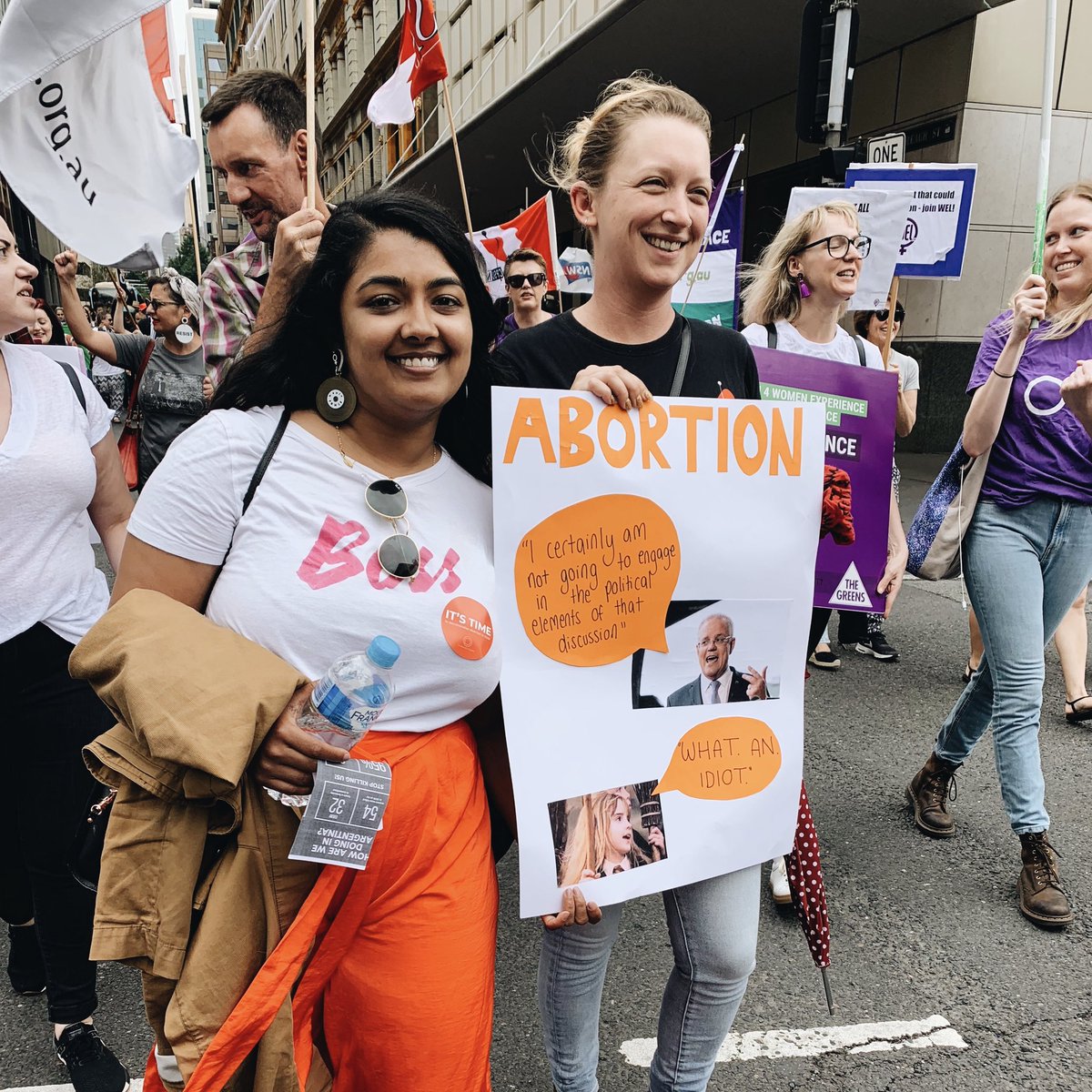 OurBodiesChoice's tweet photo. Marching at #IWD19 because we’re more powerful together. Join us to decriminalise abortion in NSW #itstime https://t.co/sZ232VGBHn