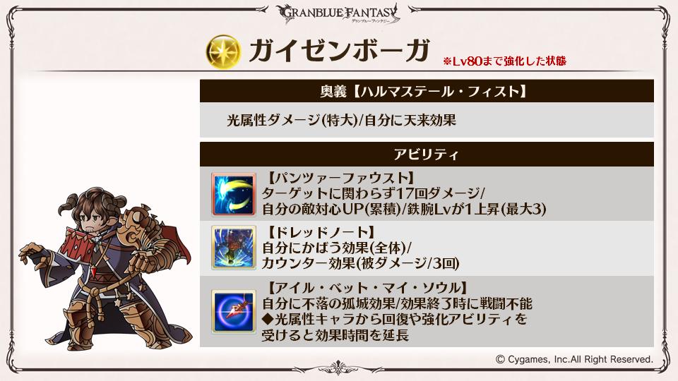 グランブルーファンタジー グラブル5周年アップデート速報 ザ スター の契約者 光属性 怒涛の戦車 ガイゼンボーガ を紹介 グラブル