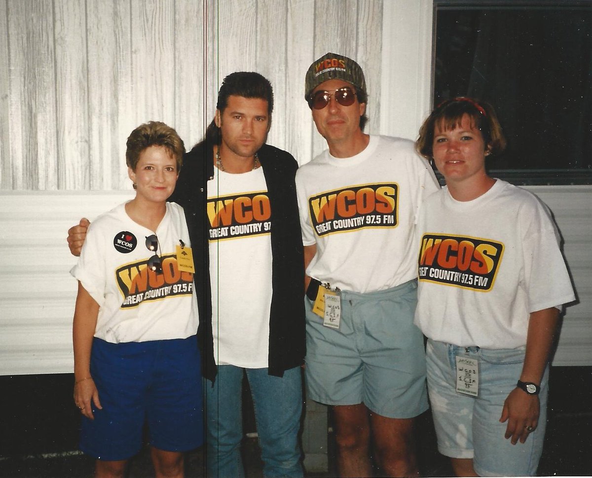 CassieJFox's tweet photo. #TBT 1995 #ColumbiaSC #WayBack WCOS 97.5 FM Radio Staff: Cassie J. Fox, Billy Ray Cyrus, Bob Raleigh,Rhonda Melogy @SCStateFair #MeetNGreet #SCStateFair #Memories #PayingMyDues #WCOSFM #RatedMarket #BillyRayCyrus #BackStage #FAir #SaturdayMorning #NactionalActs https://t.co/eyZ4sds67t