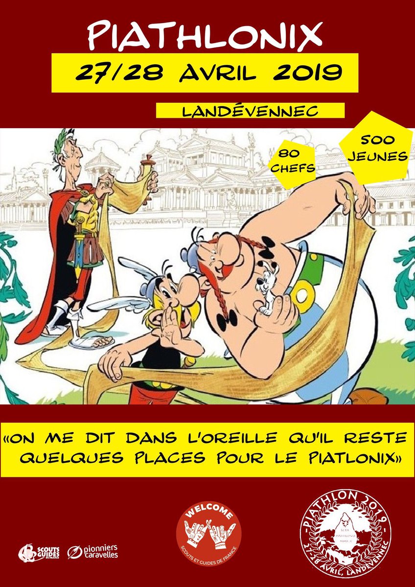 piathlon's tweet photo. Tu as envie de faire DECOUVRIR LE SCOUTISME à quelqu'un qui n'en a jamais fait ?👀
Que ce soit jeune ou chef, profite du Piathlon! 🌟
Si tu es ici par hasard et veux découvrir le scoutisme, contacte-nous ! 💬
Si tu es déjà dans un groupe, rapproche-toi de ton chef d'unité 😉 https://t.co/gVeuhJESnp