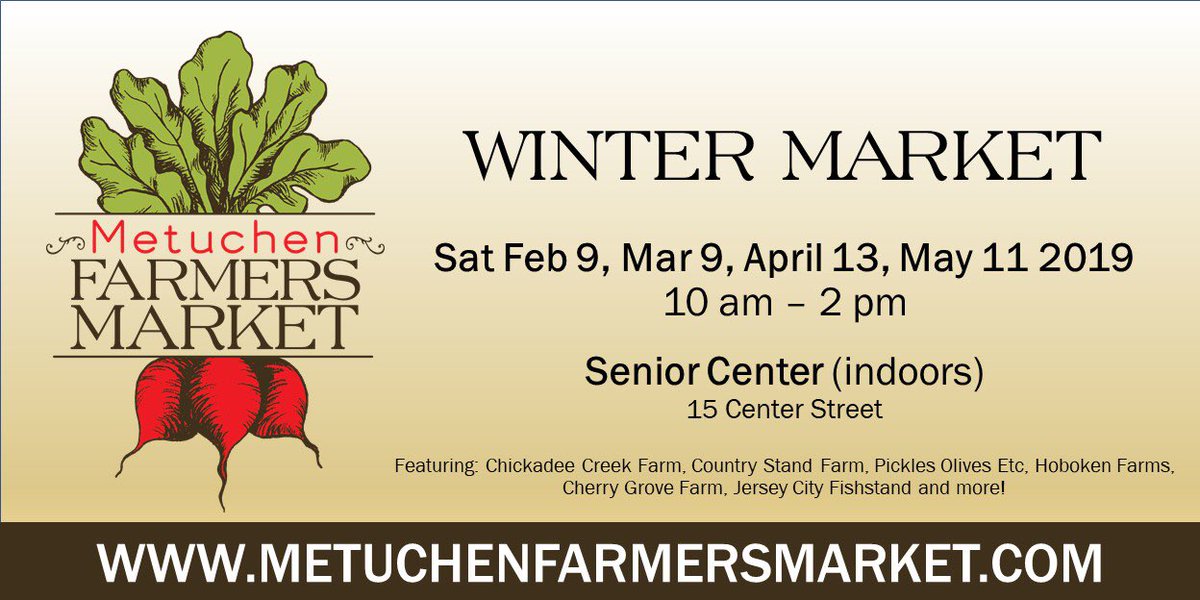MetuchenMkt's tweet photo. Winter Market today starting 10 am @ Senior Center 🥬🥕🧀🥗 https://t.co/KF36wG74DB