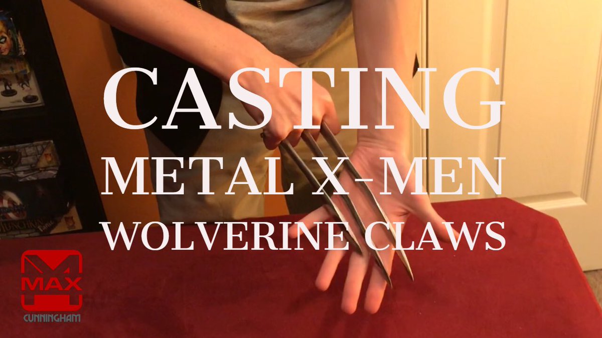 youtu.be/29IjFEE-F00. Casting metal wolverine claws from a 3D printed prop
