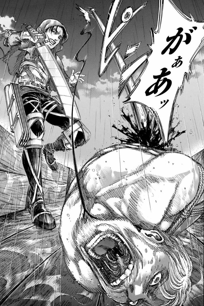 Terrachild Twitterren 進撃の巨人115話解禁 閲覧注意 どう考えても生きてるだろう アッカーマンの危機察知能力で 次の瞬間には荷馬車に片足をかけ爆発より先に飛び退いた だから両足は無事だった つづく 進撃の巨人115話 進撃の巨人好きさんと繋がりたい