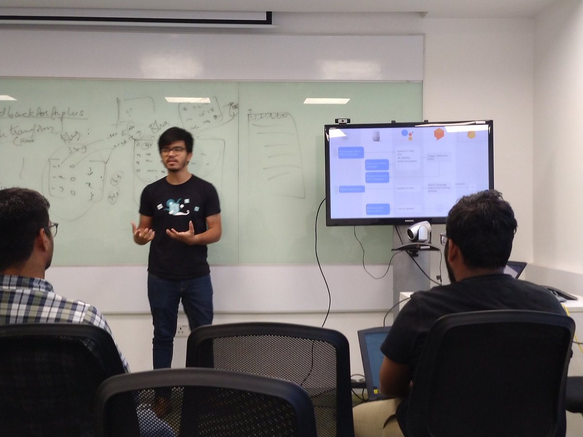 abhisTake's tweet photo. Attending a workshop on #AssistantActions using #DialogFlow
@fnplusofficial https://t.co/Rd0GBTHg0F