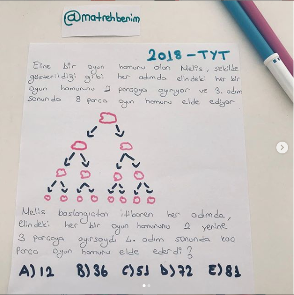 MathRehberim's tweet photo. TYT 2018 'de çıkmış üslü sayılar sorusu. Uzun, şekilli ve model kurmaya yönelik sorular
#matematik #Yks #yksmatematik #tyt #tytmatematik #Yks2019 #kısanotlar #tyt2019 #ayt #problemler #hareket #hareketproblemleri #2019tayfa #2019tayfaçalışıyor https://t.co/jartgcO1ko