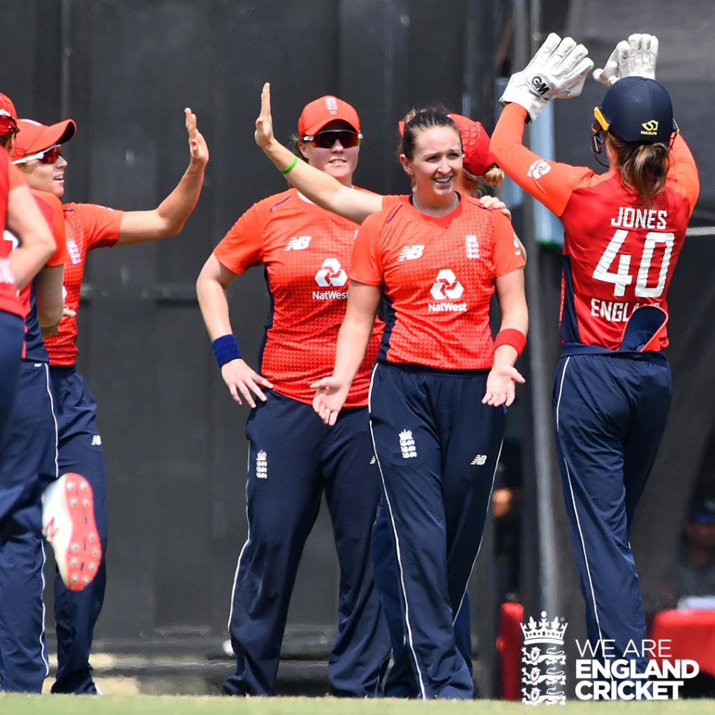 englandcricket's tweet photo. INCREDIBLE WIN!

Kate Cross takes two wickets in the final over to secure victory

#INDvENG: https://t.co/3PTVvQTIGe https://t.co/eRETue2pwI