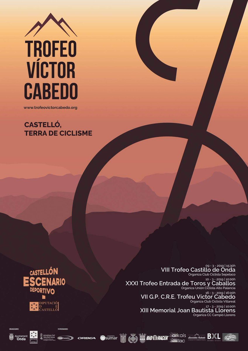 CCLaPalmaCT's tweet photo. Nuestros #Junior arrancan su temporada de carretera en el prestigioso y exigente @TrofeoCabedo. Onda (hoy sábado) y Segorbe (mañana domingo) serán los escenarios de las dos primeras etapas de una cita de altura.
#Cartagena #PatatasPijo #Esetec https://t.co/HSo6chbayd